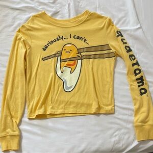 Sanrio Yellow Gudetama Long Sleeve Tee